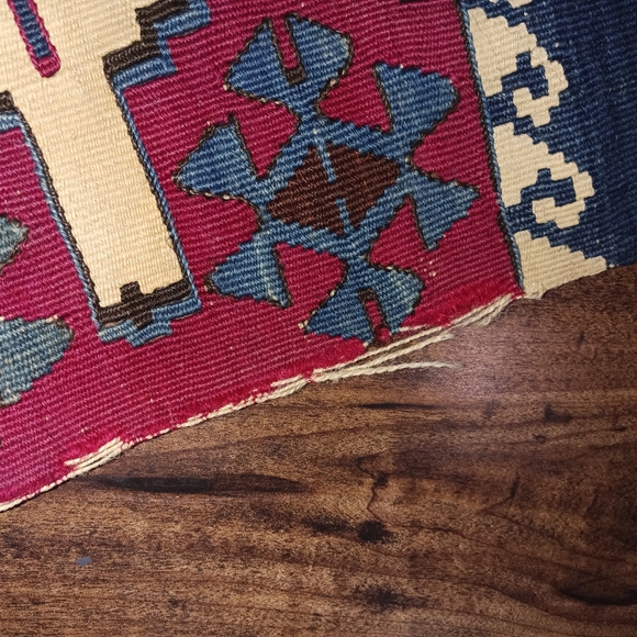 Antique Aydin Kilim. Wool Rug Wool Anatolian Turkish Carpet - Picture 8 of 8